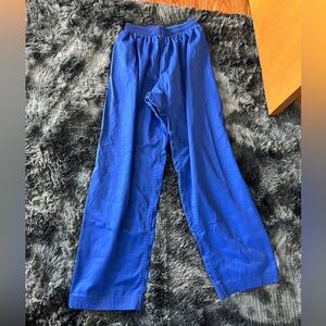 Blue Baggy Pants With Drawstring